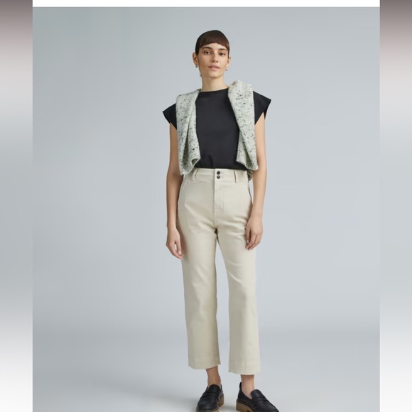 Everlane Organic Straight Leg Pants in Pumic Stone, size 12 - Picture 2 of 10